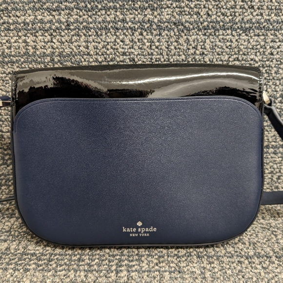 Kate Spade Zibbi Nightcap Owl Crossbody Purse Blue Black - Picture 5 of 14